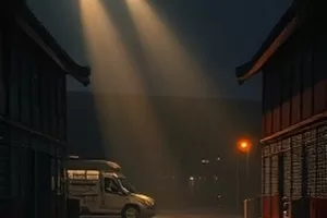 首屏主推画面：夜色港口灯塔与退潮水面