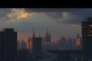 《白噪音区》封面：雨点敲打玻璃窗的近景